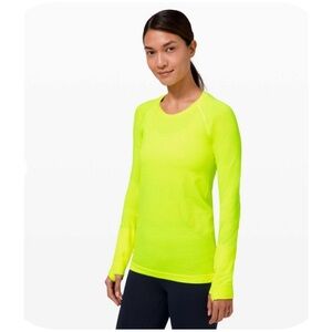 lululemon athletica Neon Yellow Long Sleeve Top